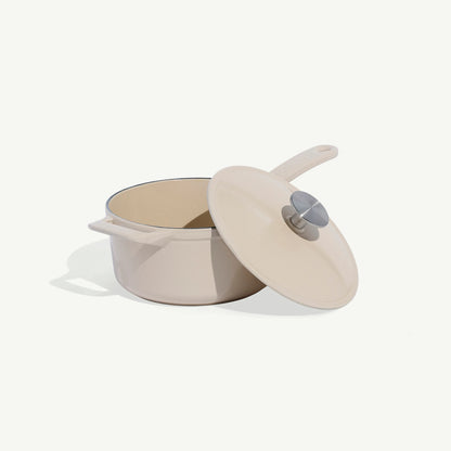 Enameled Cast Iron Saucepan