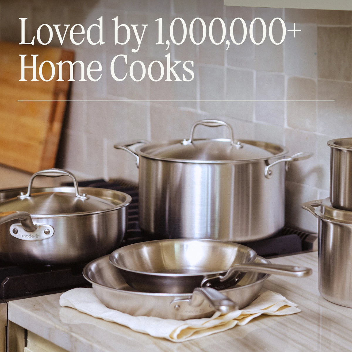 Stainless Clad Frying Pan Set