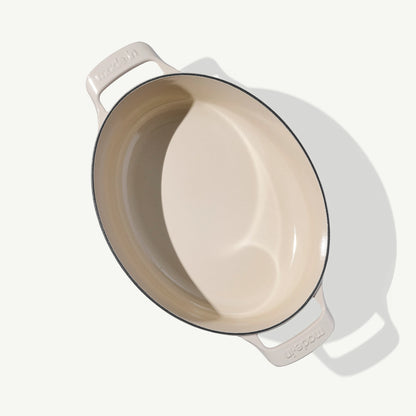 Oval Enameled Cast Iron Dutch Oven