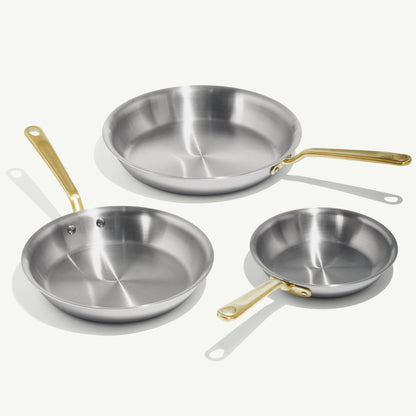 Stainless Clad Frying Pan Set
