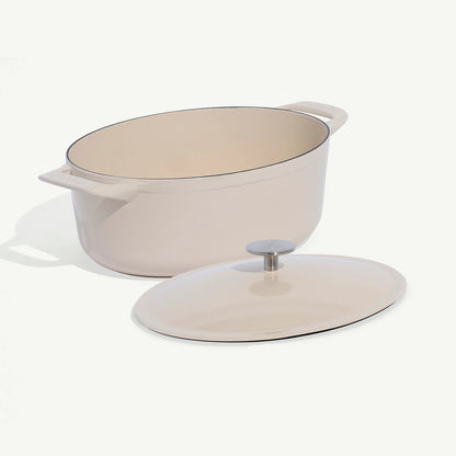 Oval Enameled Cast Iron Dutch Oven