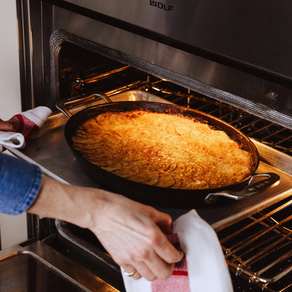 14" Seasoned Carbon Steel Gratin Dish