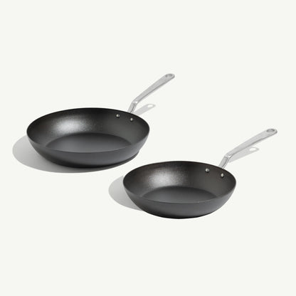 Seasoned Carbon Steel Frying Pan Set